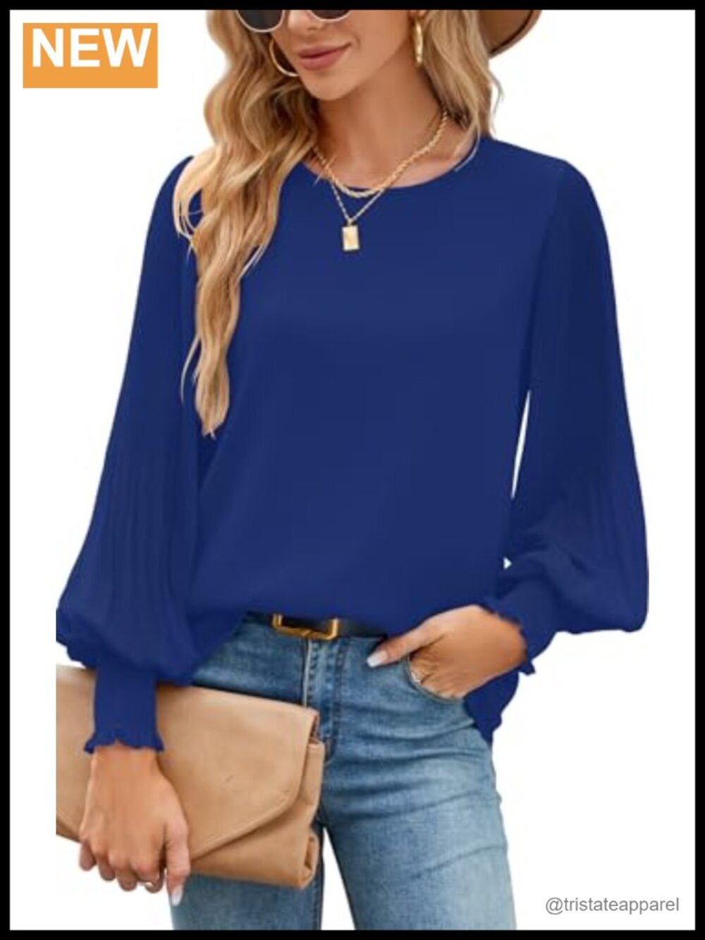 Womens Dressy Tunic Blouse Chiffon Long Sleeve Sheer Back Keyhole Top